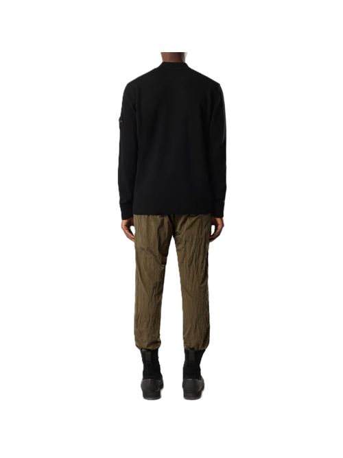Maglione polo vestibilità loose con finta con bottoni nero Stone Island | L2S15 5100018 S00B4V0029 BLACK